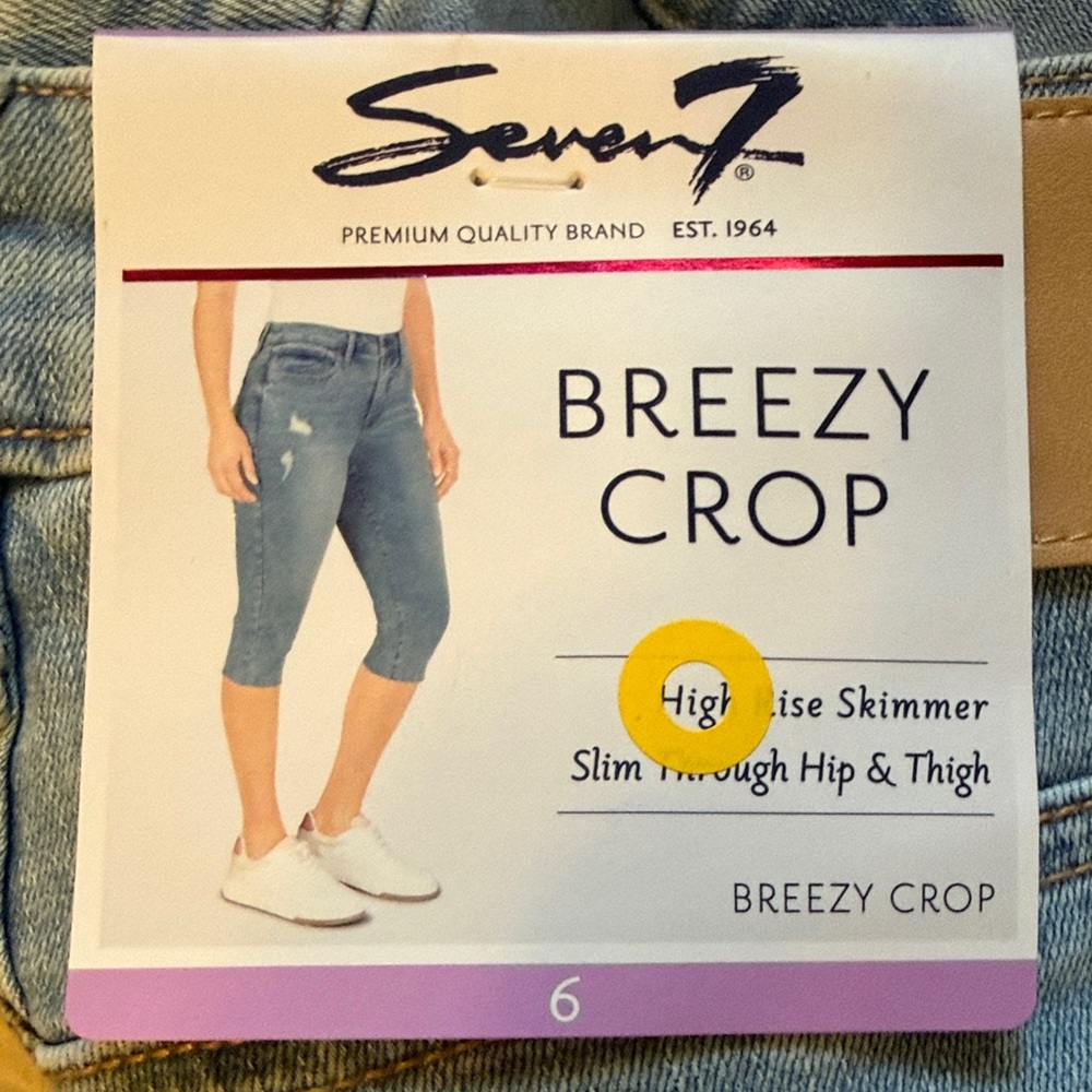 Seven7 Breezy Crop Women’s Jeans - Light Blue Denim